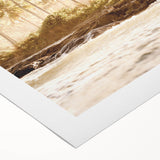 Art deco poster featuring a vibrant summer scene on rolled canvas, ideal for dining room wall art.