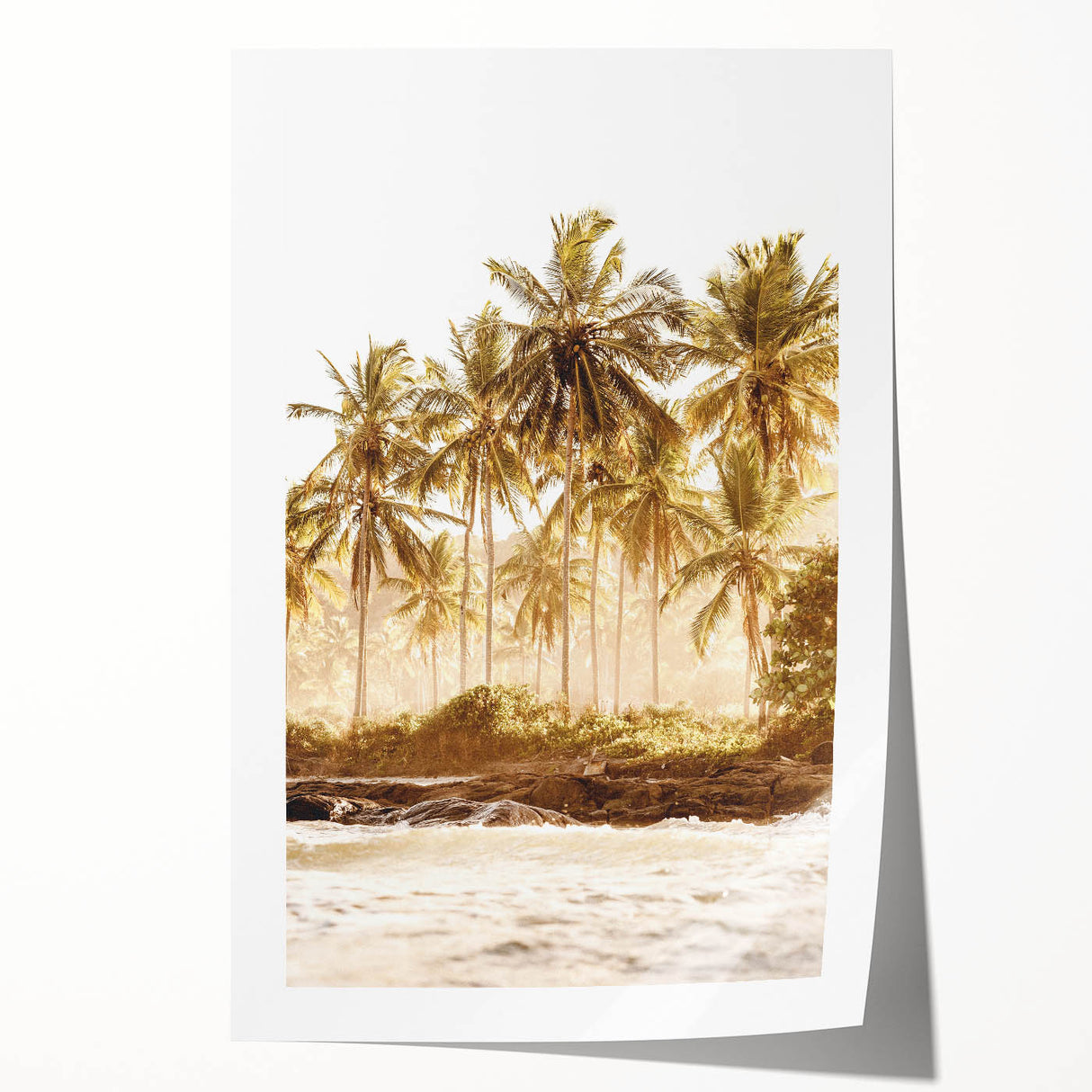 Extra large rolled canvas featuring a vibrant floral design in summer hues, ideal for art wall dining room or bathroom decor.