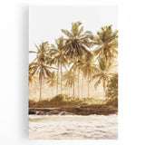 Large black and white stretched canvas depicting a summer scene, ideal for kitchen wall art.