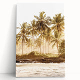 Large black and white stretched canvas depicting a summer scene, ideal for kitchen wall art or bedroom ambiance.