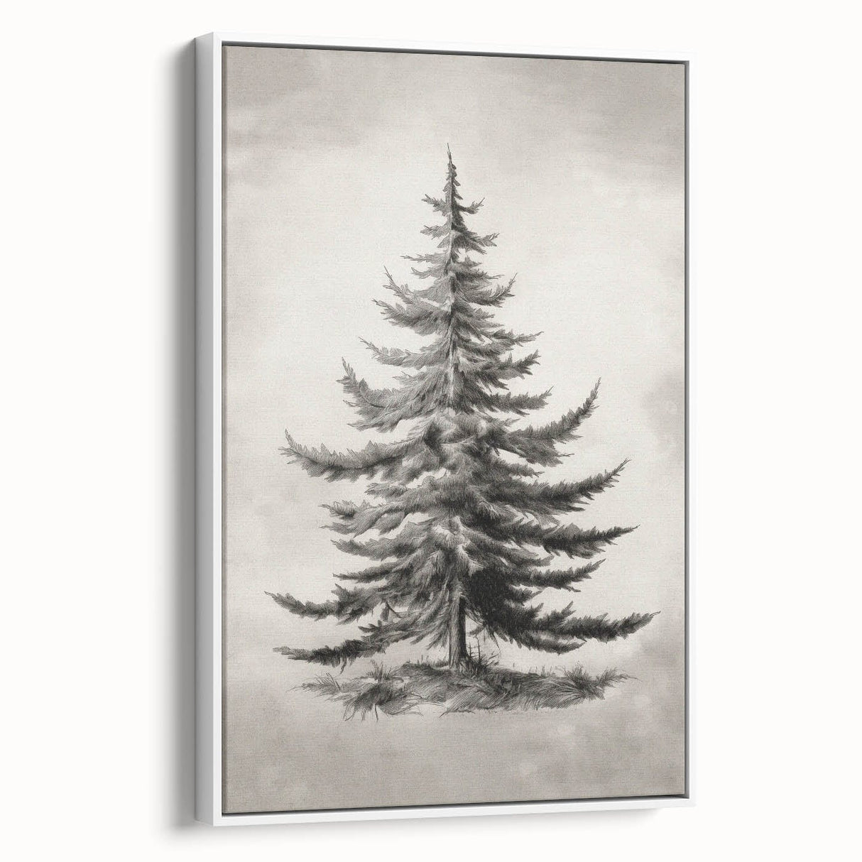 Vintage poster art of a winter scene on a framed canvas, featuring a muted color palette, ideal for living room decor.