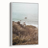 Vintage poster art featuring a colorful abstract design on a large framed canvas, suited for living room decor.