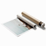 Extra large rolled canvas featuring a floral art design in pastel shades.