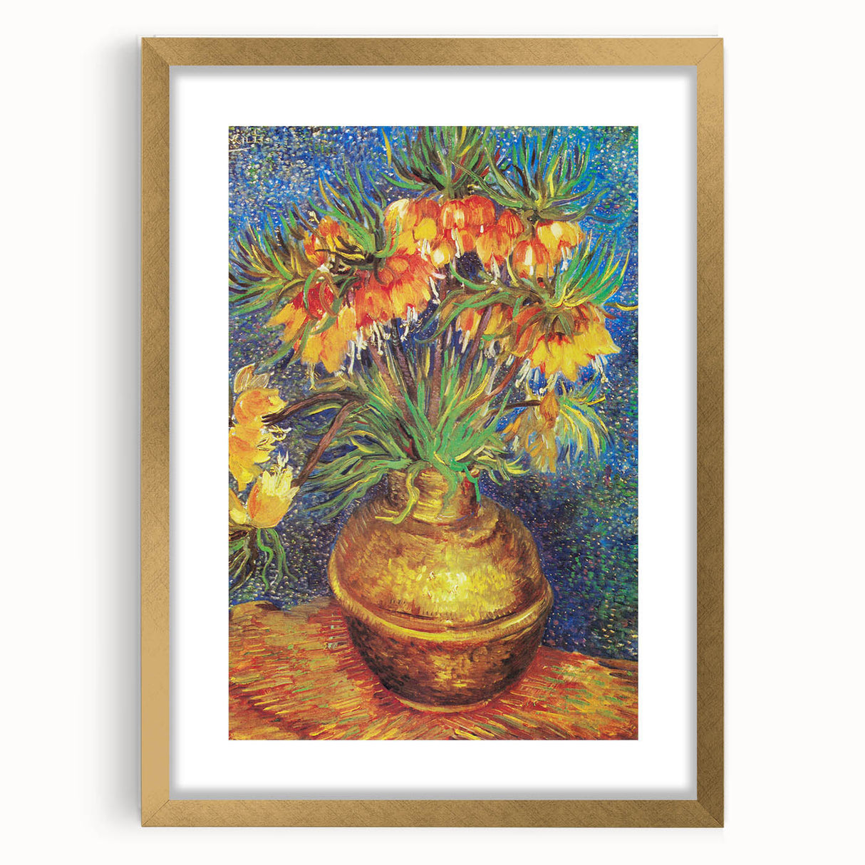 Impressionism Wall Art - Imperial Fritillaries in Vase by Vincent van Gogh