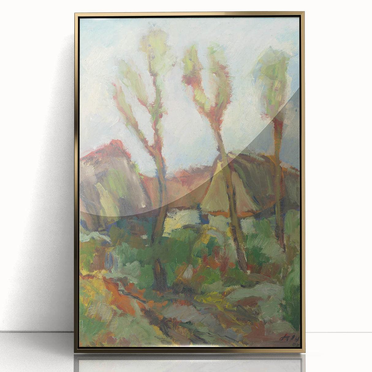 Modern Wall Art - Abstract Landscape with Vibrant Natural Hues