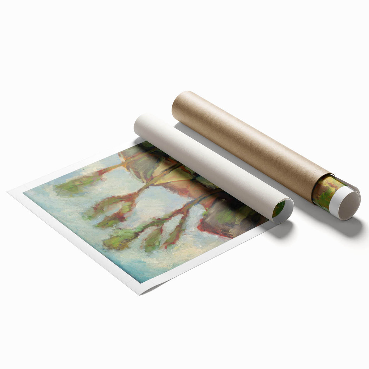 Modern Wall Art - Abstract Landscape with Vibrant Natural Hues