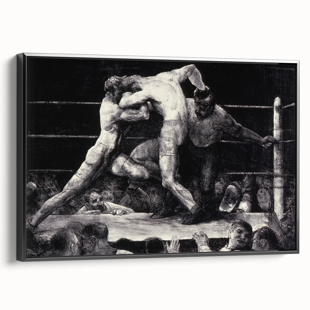 Modern Wall Art - Dynamic Boxing Match Scene - Contemporary Decor