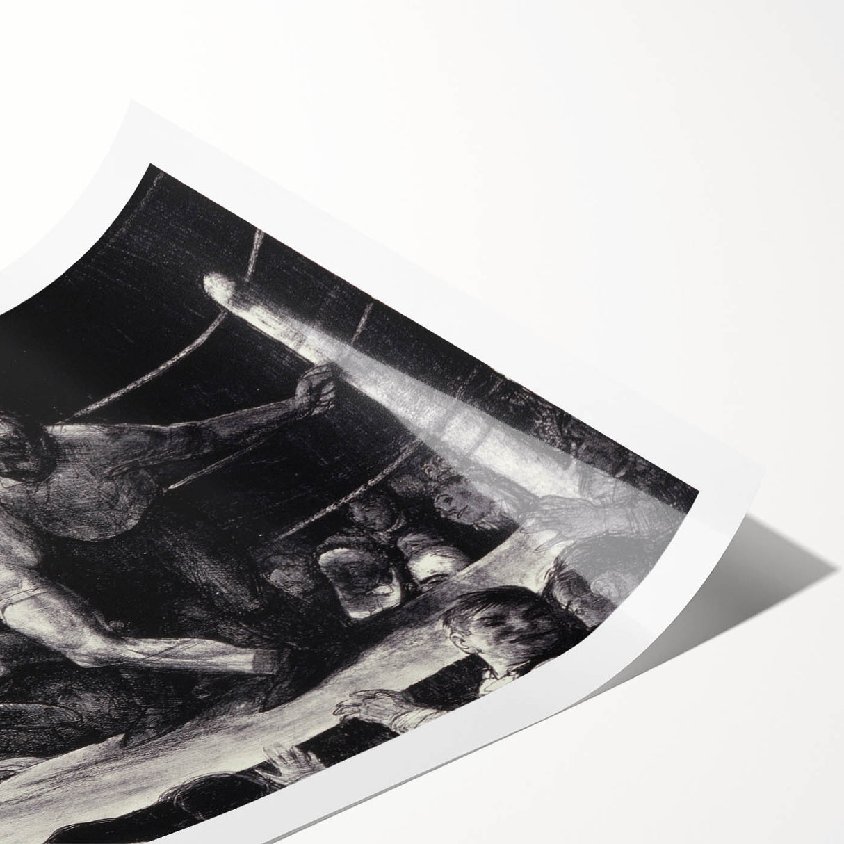 Modern Wall Art - Dynamic Boxing Match Scene - Contemporary Decor