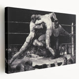 Modern Wall Art - Dynamic Boxing Match Scene - Contemporary Decor