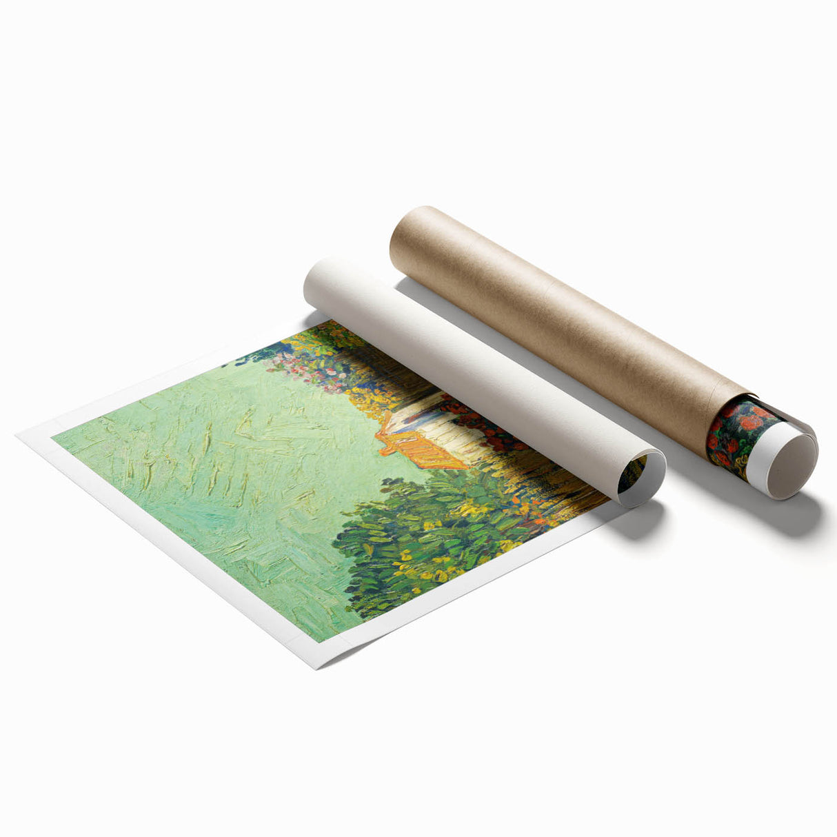 Impressionism Wall Art - House and Garden Landscape by Vincent van Gogh