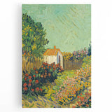 Impressionism Wall Art - House and Garden Landscape by Vincent van Gogh