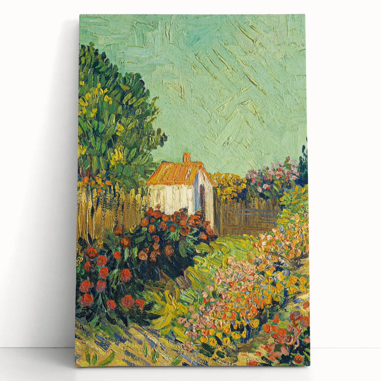 Impressionism Wall Art - House and Garden Landscape by Vincent van Gogh