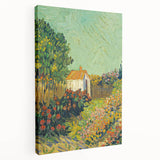 Impressionism Wall Art - House and Garden Landscape by Vincent van Gogh
