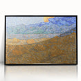 Impressionism Wall Art - Wheat Sheaves and Rising Moon by Van Gogh