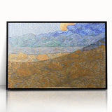 Impressionism Wall Art - Wheat Sheaves and Rising Moon by Van Gogh