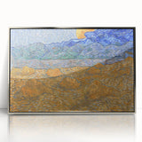 Impressionism Wall Art - Wheat Sheaves and Rising Moon by Van Gogh