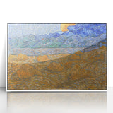 Impressionism Wall Art - Wheat Sheaves and Rising Moon by Van Gogh