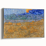 Impressionism Wall Art - Wheat Sheaves and Rising Moon by Van Gogh