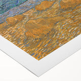 Impressionism Wall Art - Wheat Sheaves and Rising Moon by Van Gogh