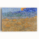 Impressionism Wall Art - Wheat Sheaves and Rising Moon by Van Gogh