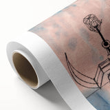 Modern Wall Art - Abstract Steamboat Sketch with Soft Pastel Hues