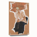 Modern Wall Art - Expressive Portrait with Bold and Warm Tones