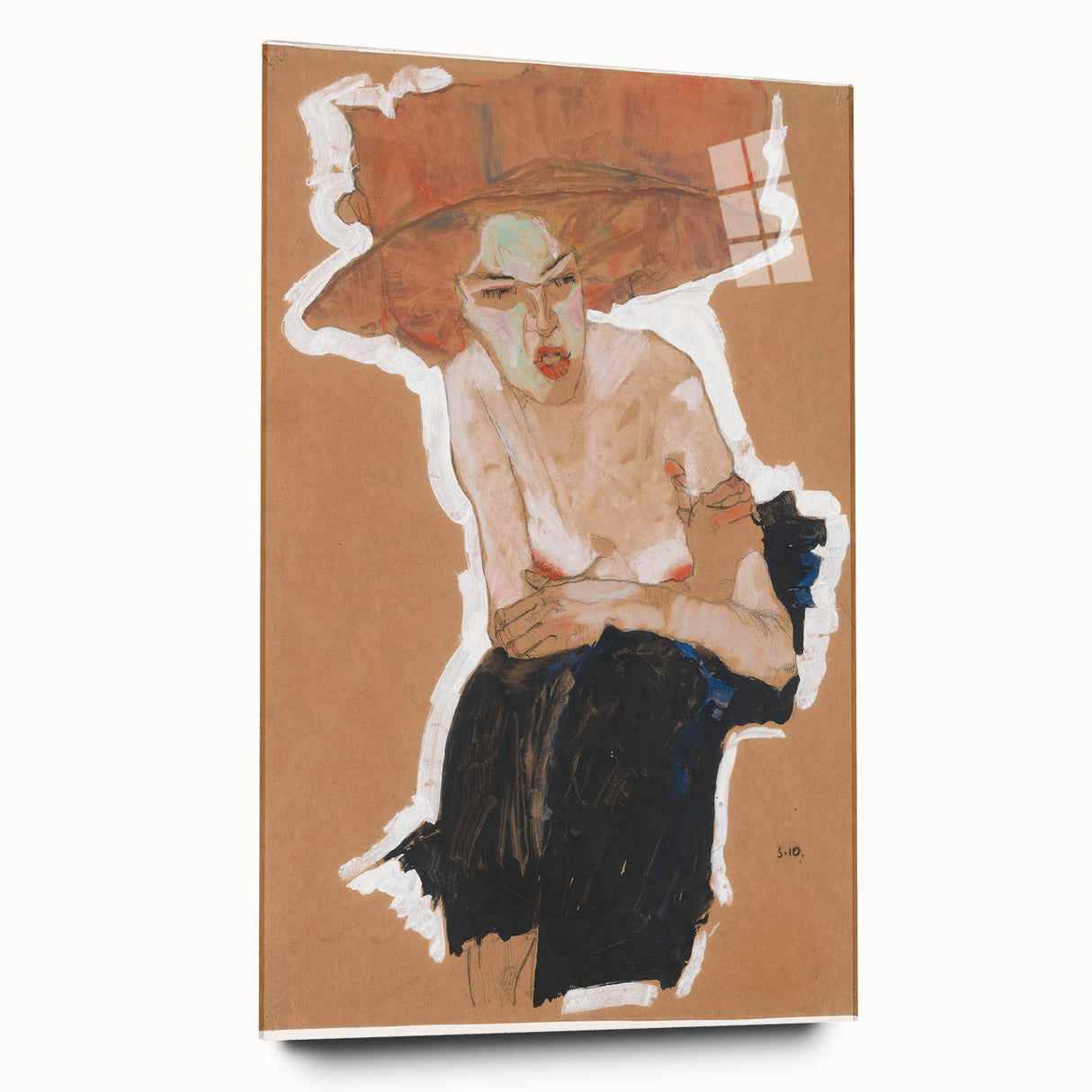 Modern Wall Art - Expressive Portrait with Bold and Warm Tones