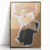 Modern Wall Art - Expressive Portrait with Bold and Warm Tones