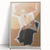 Modern Wall Art - Expressive Portrait with Bold and Warm Tones