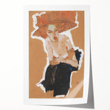 Modern Wall Art - Expressive Portrait with Bold and Warm Tones