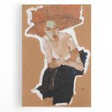 Modern Wall Art - Expressive Portrait with Bold and Warm Tones