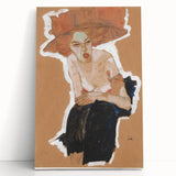 Modern Wall Art - Expressive Portrait with Bold and Warm Tones