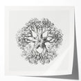 Modern Wall Art - Intricate Vintage Brittle Star Illustration
