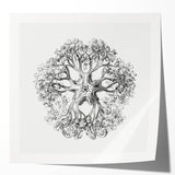 Modern Wall Art - Intricate Vintage Brittle Star Illustration