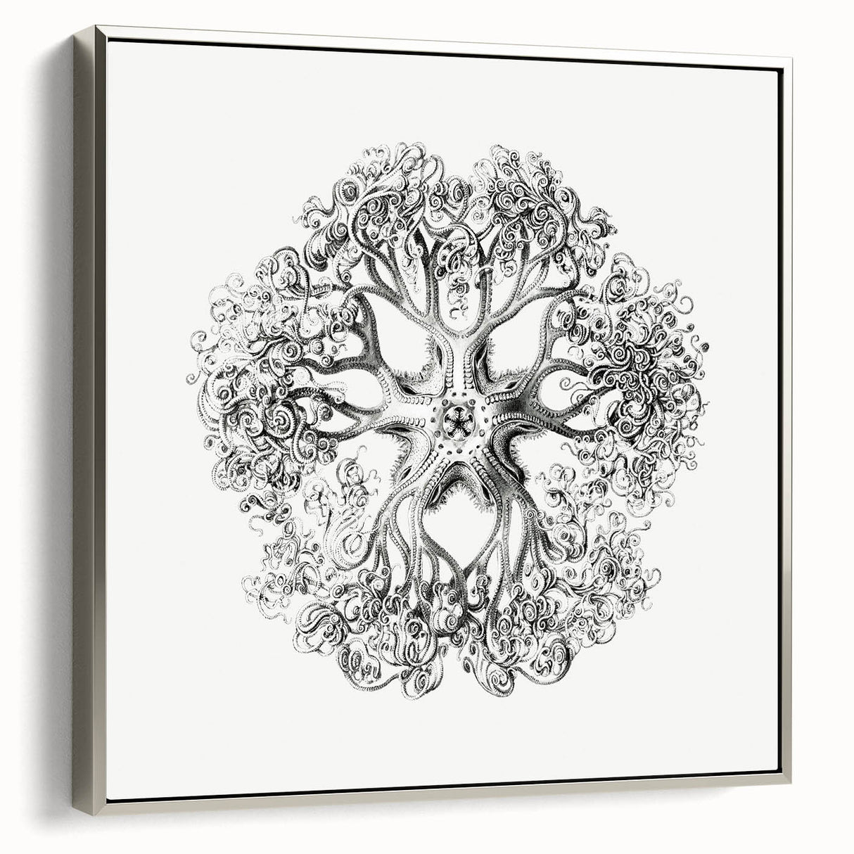 Modern Wall Art - Intricate Vintage Brittle Star Illustration