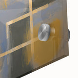 Large Bedroom Wall Decor – Abstract Gold and Gray Canvas Art