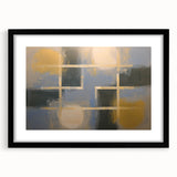Large Bedroom Wall Decor – Abstract Gold and Gray Canvas Art