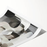 Modern Abstract Living Room Wall Art – Black, White & Beige Canvas