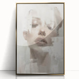 Framed abstract figurative wall art featuring a gold-accented design, showcasing a modern aesthetic with intricate shapes and vibrant colors against a sleek black background. Ideal for contemporary decor and home styling.
