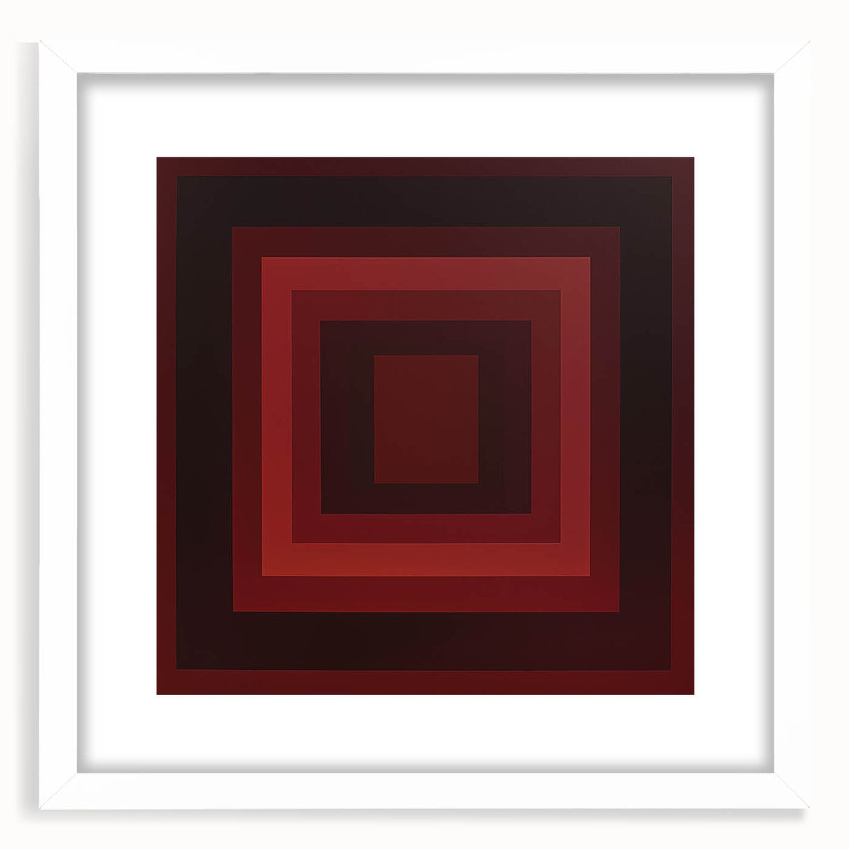 Abstract geometric frame with a white mat, showcasing a modern design suitable for contemporary decor. Ideal for enhancing living spaces or offices.