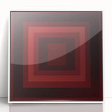 Abstract geometric framed acrylic artwork in white, showcasing intricate shapes and patterns, designed to enhance modern interior decor with a clean aesthetic.