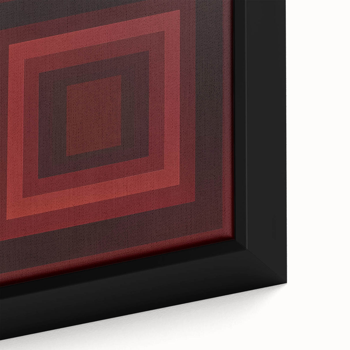 Close-up of an abstract geometric framed canvas with vibrant colors and intricate patterns, ideal for modern home decor and artistic interiors.