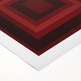Abstract geometric canvas art showcasing vibrant colors and intricate patterns, rolled for shipping and ideal for modern home decor, emphasizing contemporary style and creativity.