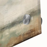 Close-up of an abstract landscape wall art piece showcasing vibrant colors and intricate textures, designed for acrylic glass display, perfect for modern decor.