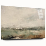 Abstract landscape wall art displayed in a sleek acrylic frame, showcasing vibrant colors and fluid designs, perfect for modern home decor.