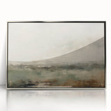 Framed acrylic wall art showcasing an abstract landscape design with silver accents, perfect for modern home decor. Ideal for adding a touch of elegance to any space.