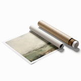 Abstract landscape wall art print showcasing vibrant colors and dynamic shapes, rolled for easy transport, perfect for modern home decor. Ideal for art enthusiasts looking to enhance their space with unique design elements.