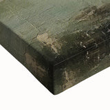 Vibrant abstract landscape wall art on stretched canvas, showcasing rich colors and intricate textures, perfect for enhancing modern home decor aesthetics.