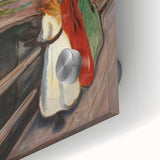 Expressionist Art: Girls on the Bridge Modern Canvas Print