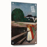 Expressionist Art: Girls on the Bridge Modern Canvas Print